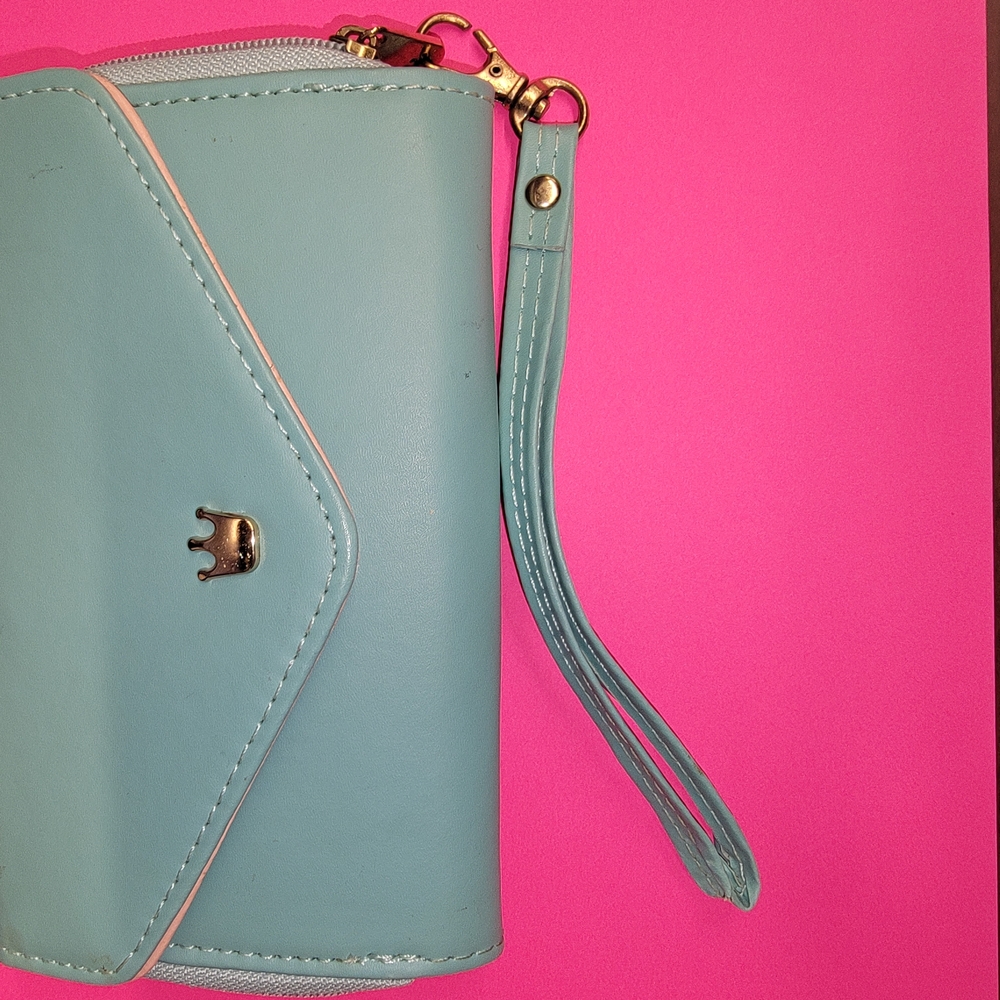 Light Blue Wristlet Wallet